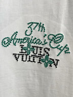 LV T-SHIRT IN WHITE EMBROIDERED LOGO PURE COTTON 238777