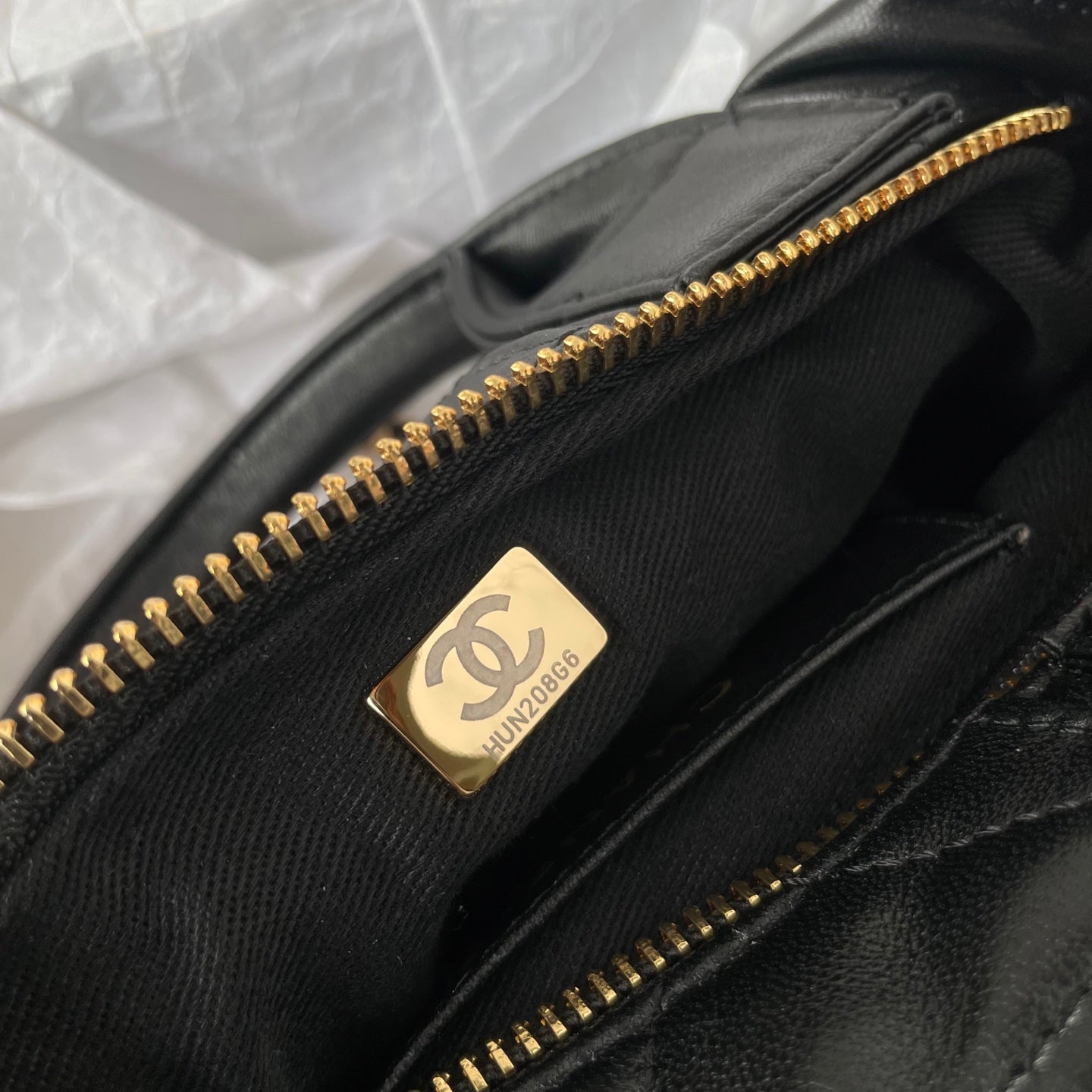 CC 25K Mini Bow Bag 26cm Black Calfskin