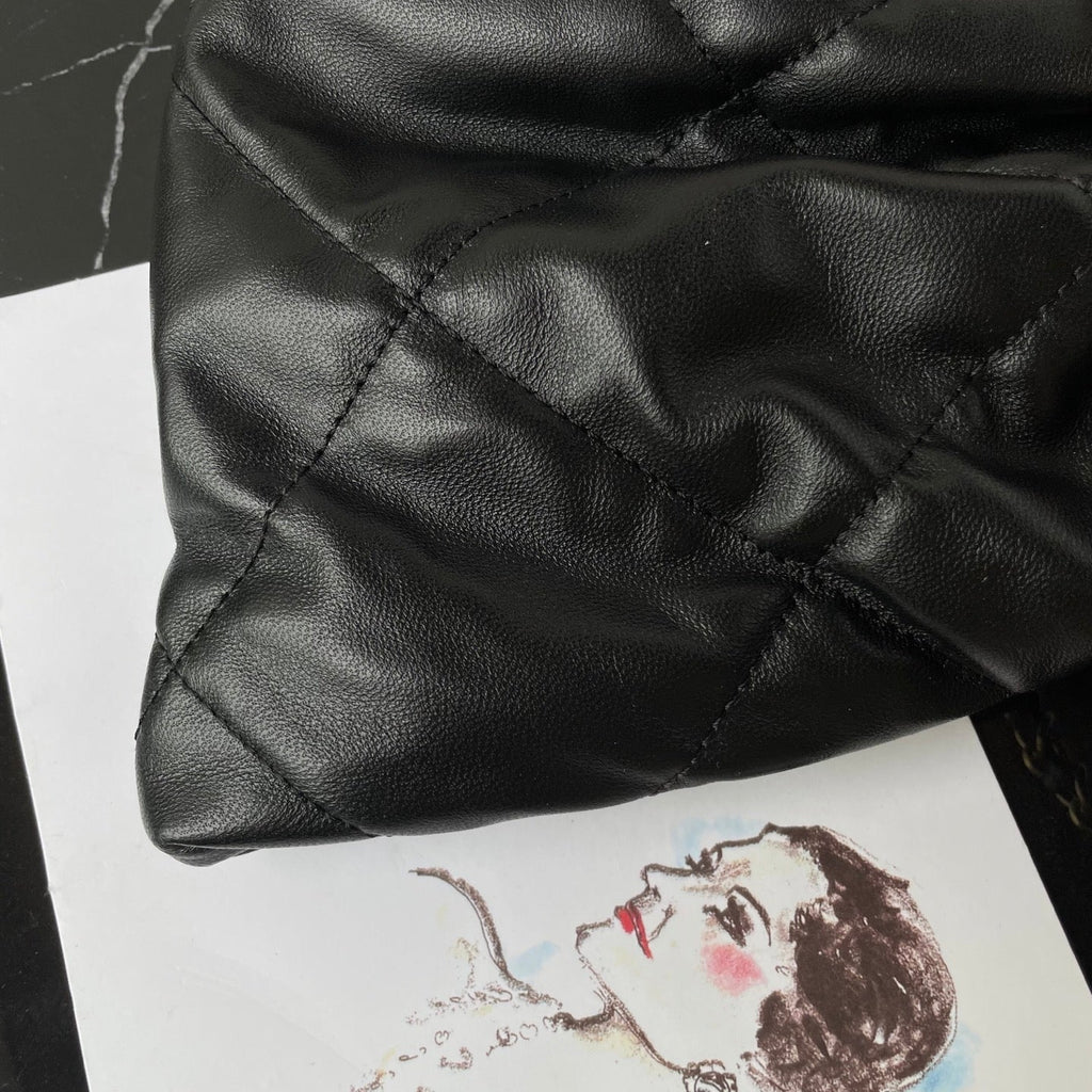 CC 25K Bow Bag 38cm Black Calfskin