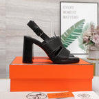 ERIS 95 SANDAL BLACK CALFSKIN