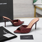 SL BABYLONE MULES 10 JAM SMOOTH CALFSKIN