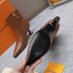 LV Sparkle Ankle Boots 70mm Brown Cowhide