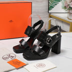 HM 25 Slingback Keen 90 Black Calfskin