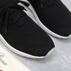 LP lady Flexy Walk  Sneaker Black mix Orange Wool And Calfskin 310451