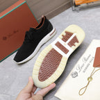 LP lady Flexy Walk  Sneaker Black mix Orange Wool And Calfskin 310451