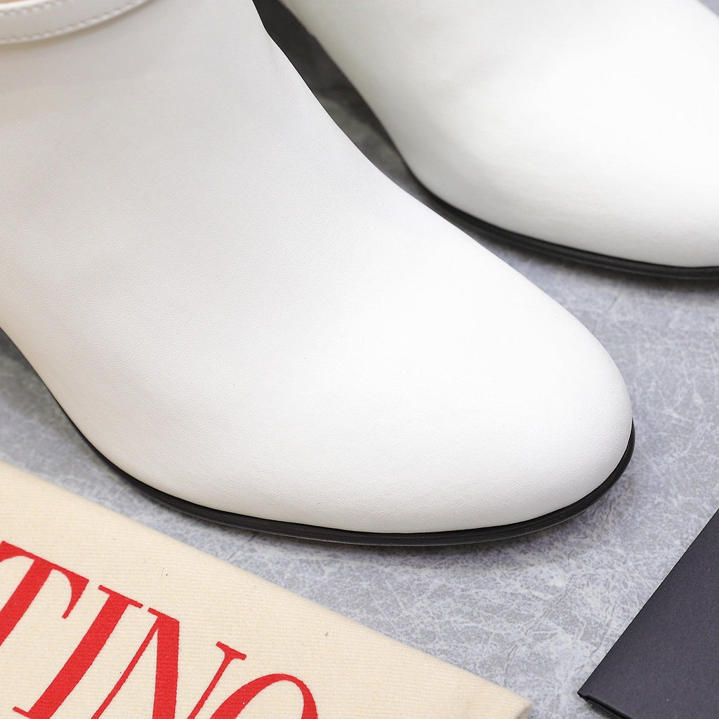 Valentino 2025 Heeled Boot White Cowhide 547596
