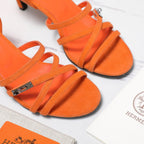 HM 26ss Sandals 65 Orange Suede 601230