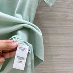 Miu Miu 25 Short-sleeve Top Mint Green Wool
