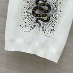 CD 25 Snake Embroidery Knitted Vest Top White Tencel Wool