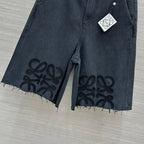 Loewe Short Black Denim Cotton