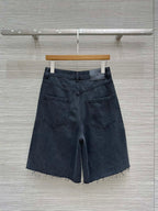 Loewe Short Black Denim Cotton