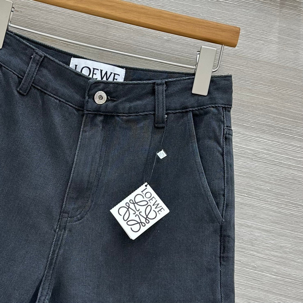 Loewe Short Black Denim Cotton