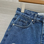 Loewe 25 Short Blue Denim Cotton