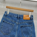 Loewe 25 Short Blue Denim Cotton