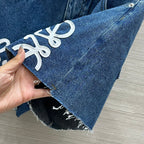 Loewe 25 Short Blue Denim Cotton