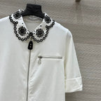 LV 25 Flower T Shirt White Cotton