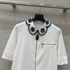 LV 25 Flower T Shirt White Cotton