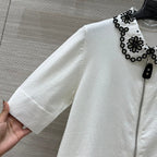LV 25 Flower T Shirt White Cotton