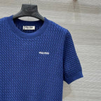 Miu Miu 25 Knitted Top Blue Wool