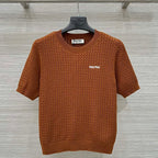 Miu Miu 25 Knitted Top Brown Wool