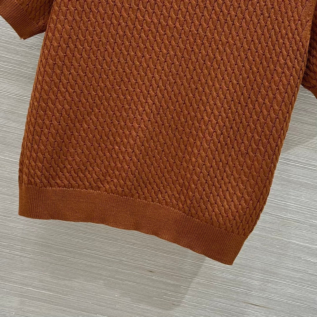 Miu Miu 25 Knitted Top Brown Wool
