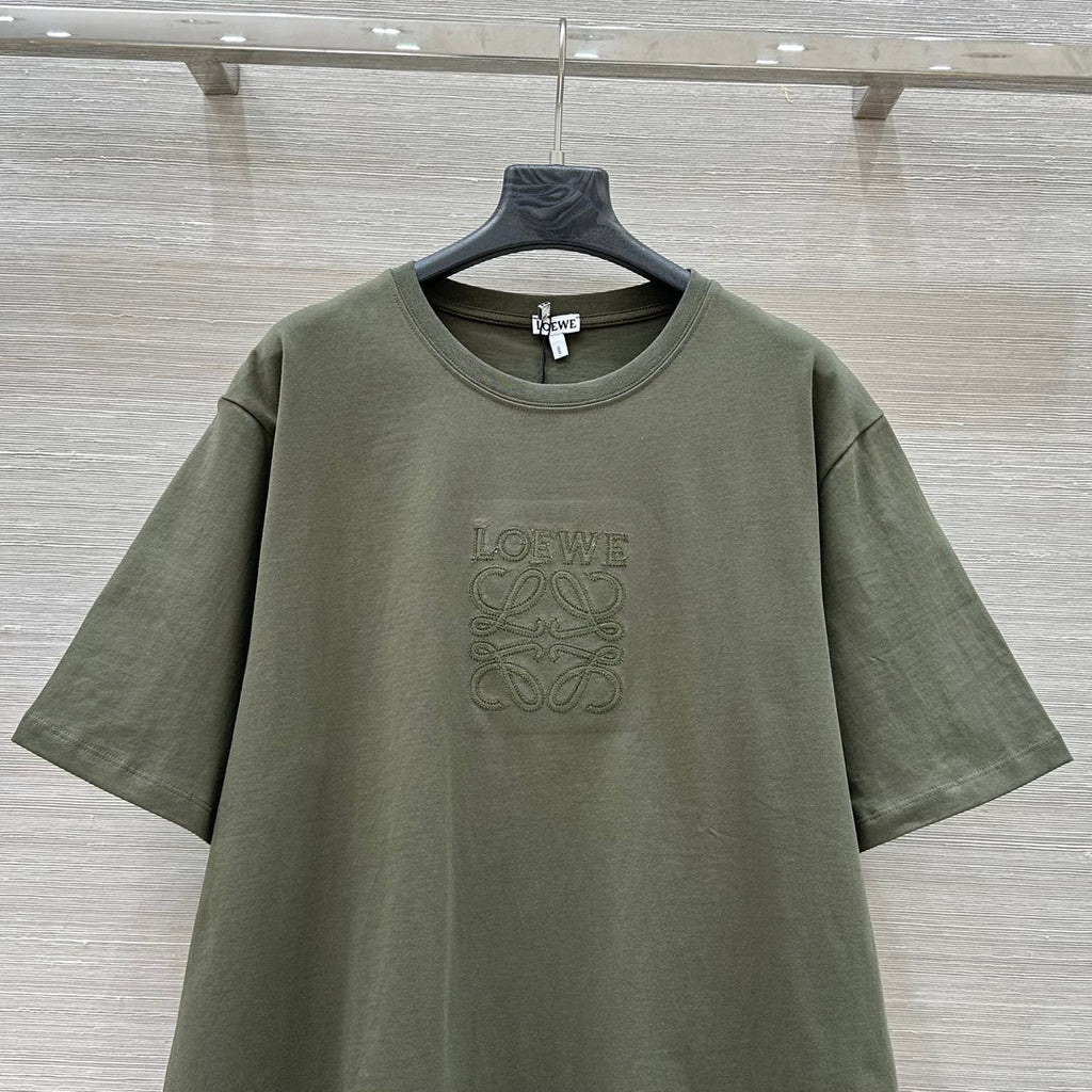 Loewe 25 Relaxed Fit T-shirt Khaki  Green Cotton