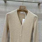 CD 25 V-neck Cardigan Beige Cashmere