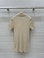 CD 25 Polo Short-sleeved Top Beige Cashmere