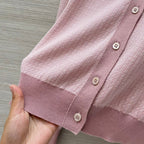 Fendi Knitted Cardigan Top Pink Wool