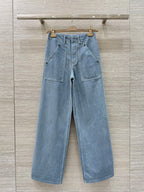 Fendi 25 Straight Jeans Haze Blue Cotton