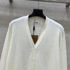 Bur 25 Cardigan Black And White Cashmere