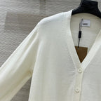 Bur 25 Cardigan Black And White Cashmere