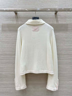 CC 25 Cardigan White Cashmere