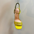 CD Dway Heeled Sandal 105mm Yellow Silk And Lambskin