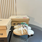 Miu x Balance 530 SL Mule Light Brown Suede