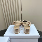 Miss Dior Paris Slingback Pump In Beige Glossy Cowhide 998861
