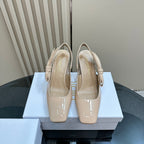 Miss Dior Paris Slingback Pump In Beige Glossy Cowhide  998863