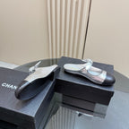 CC 25 Mule Flat Silver Sheepskin 239413