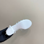 CC 25 Sandal Heels White Sheepskin 239419