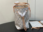 neverfull mm 31 multicolor beige monogram jacquard fabric