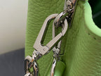 CAPUCINES MINI 21 GREEN TAURILLON TURQUOISE SILVER HARDWARE