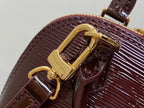 alma nano 18 bordeaux red epi calfskin