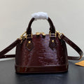 alma nano 18 bordeaux red epi calfskin