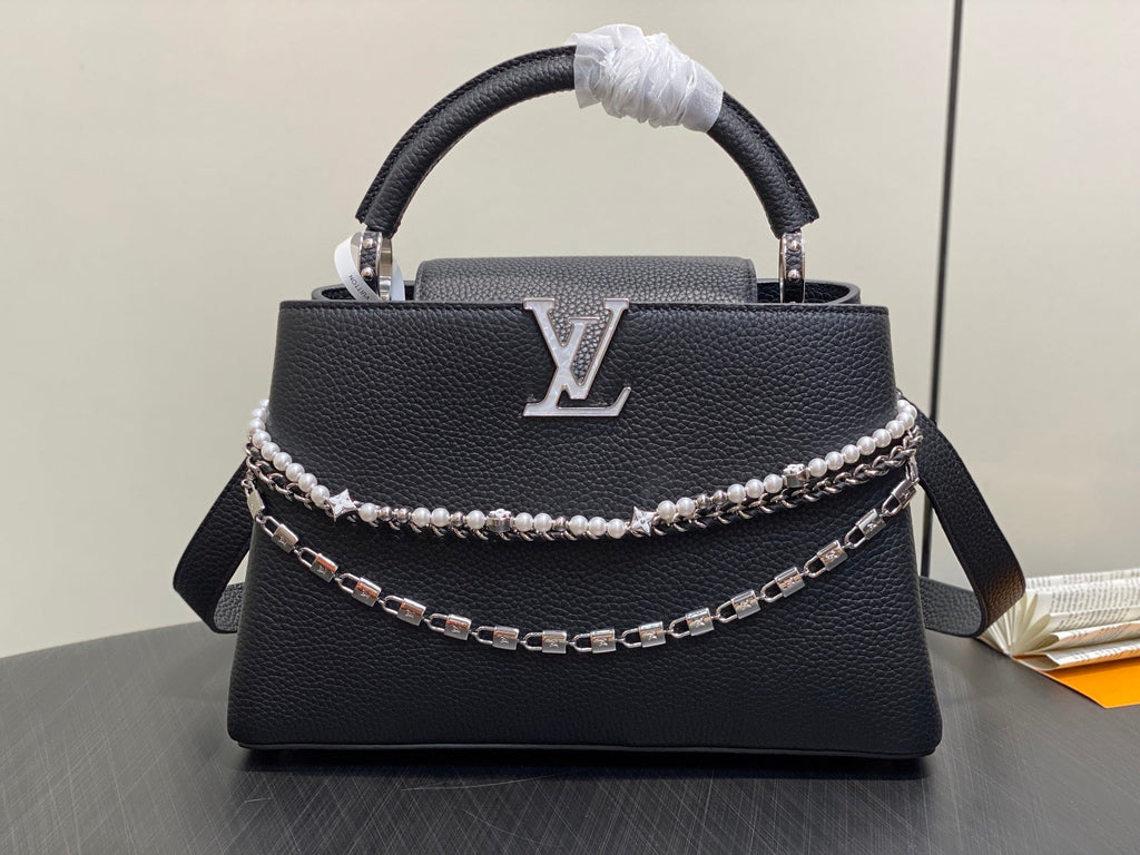 LV Capucines Black Taullon Cowhide 331017
