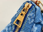 LV Pochette Valley 21cm Blue Denim