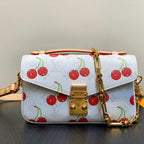 LV x TM Pochette Métis East West 21.5cm White Cherry Canvas