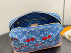 LV x TM Cosmetic Pouch GM 27cm Monogram Cherry Denim