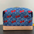 LV x TM Cosmetic Pouch GM 27cm Monogram Cherry Denim