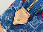 LV x TM Cosmetic Pouch GM 27cm Monogram Cherry Denim