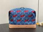 LV x TM Cosmetic Pouch GM 27cm Monogram Cherry Denim